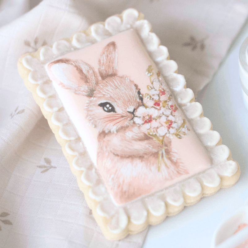 CONEJITA PINTADA: Galleta pintada de Pascua-CURSO ONLINE DOLCE SENTIRE0